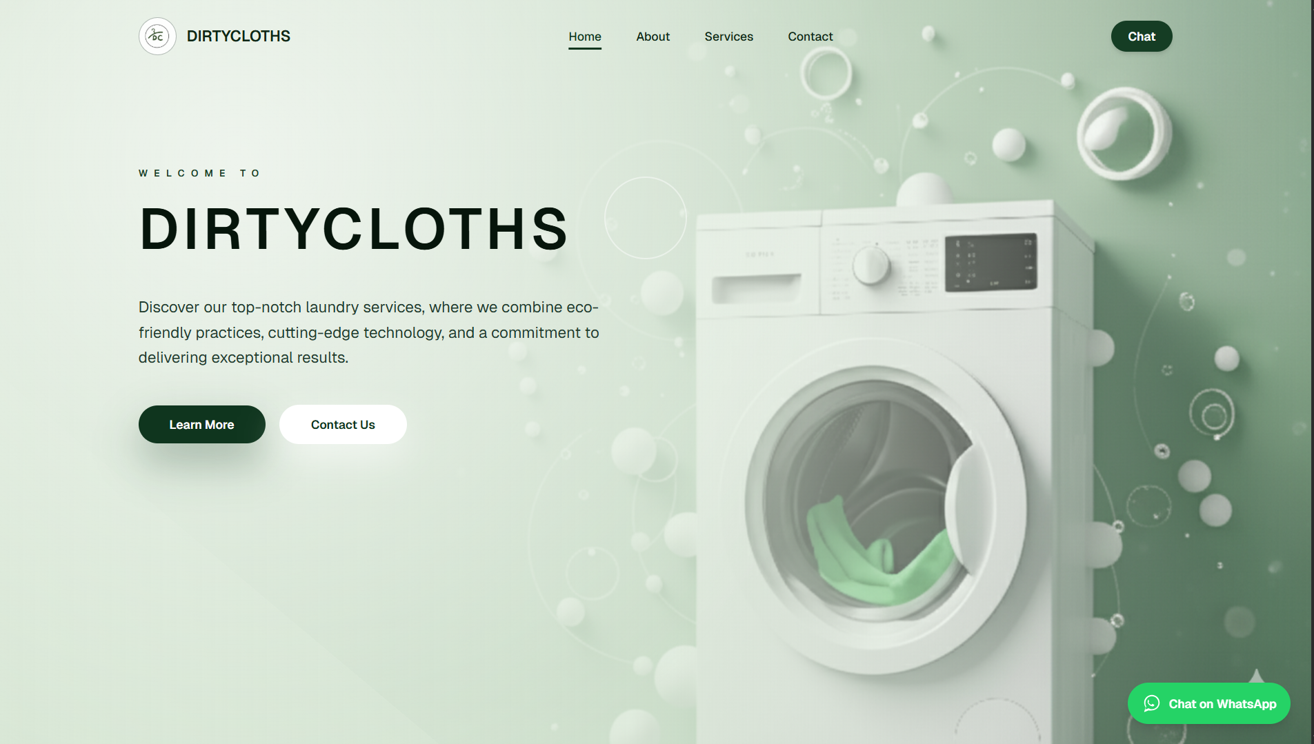 DirtyCloths Laundry Website